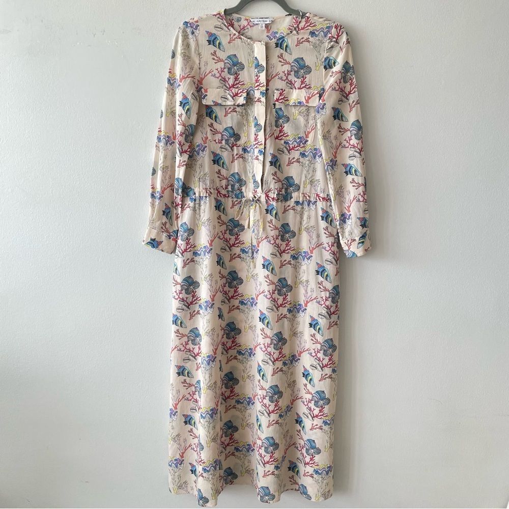 & Other Stories cotton midi dress drawstring waist